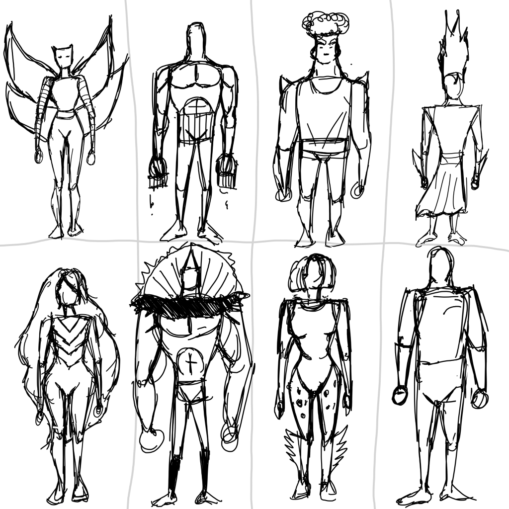 The Improvables (character roughs)